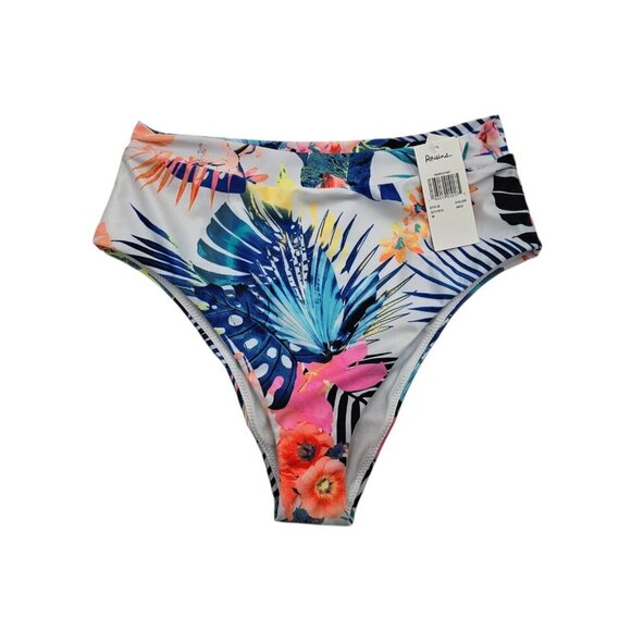 NWT - Raisins Haleiwa Tropical Print High Waist Bikini Bottoms, Size Medium - Picture 1 of 9